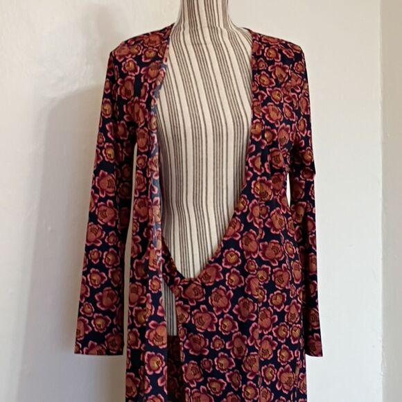 Ann Taylor Floral Blooms Long Sleeve Midi Wrap Dress Women's Size 10 - Picture 6 of 11